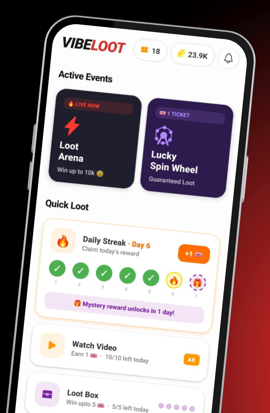 Daily streak and quick loot